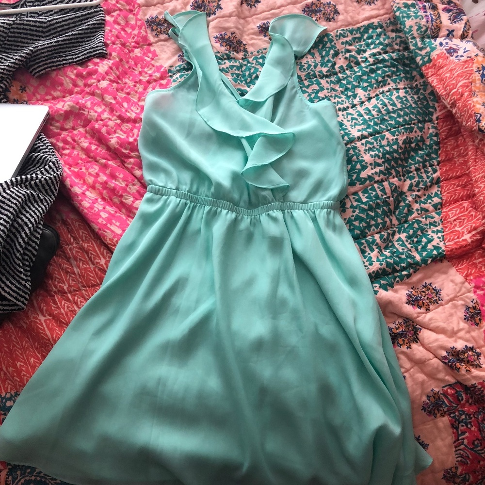 bcbg flowy teal dress